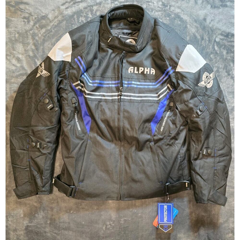 NWT ALPHA CYCLE GEAR BREATHABLE BIKERS RIDING PROTECTION MOTORCYCLE SUIT -SZ SML